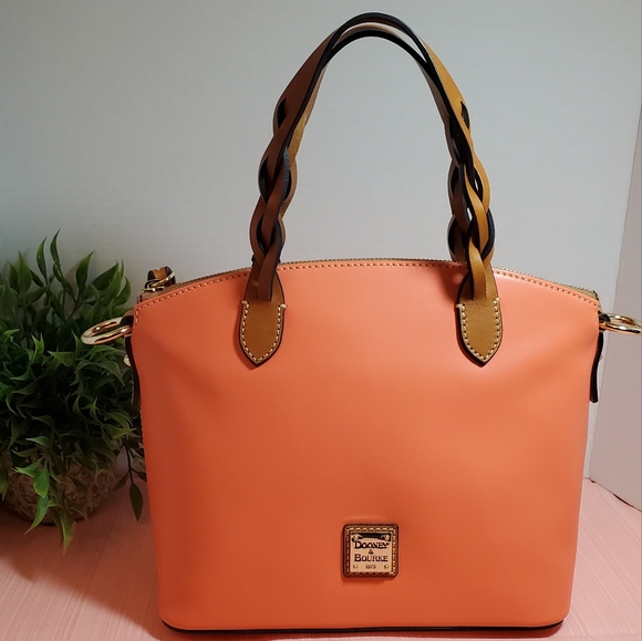 Dooney & Bourke Wexford Leather Small Heidi Satchel/ coral - Picture 5 of 10